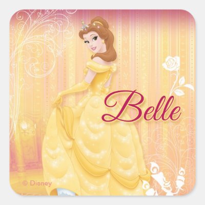 Belle Princess Square Sticker