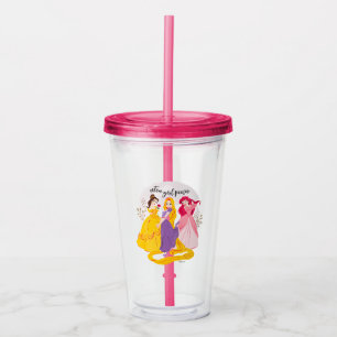 Belle, Rapnuzel, Ariel "Extra Girl Power" Acrylic Tumbler