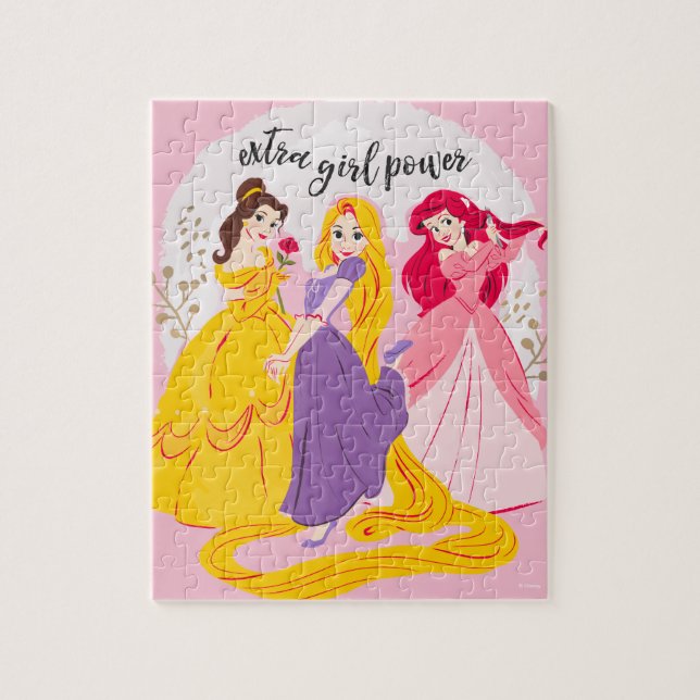Belle, Rapnuzel, Ariel "Extra Girl Power" Jigsaw Puzzle (Vertical)