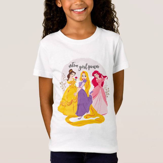 Belle, Rapnuzel, Ariel "Extra Girl Power" T-Shirt (Front)