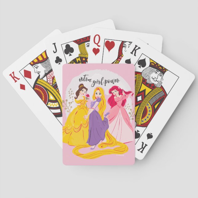Belle, Rapnuzel, Ariel Playing Cards (Back)