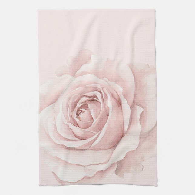 Belle Rose Beautiful Pink Flower Kitchen Towel (Vertical)