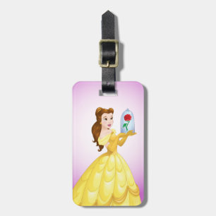 Belle Rose In Glass Luggage Tag