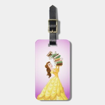 Belle | Stack Of Books Luggage Tag by DisneyPrincess at Zazzle