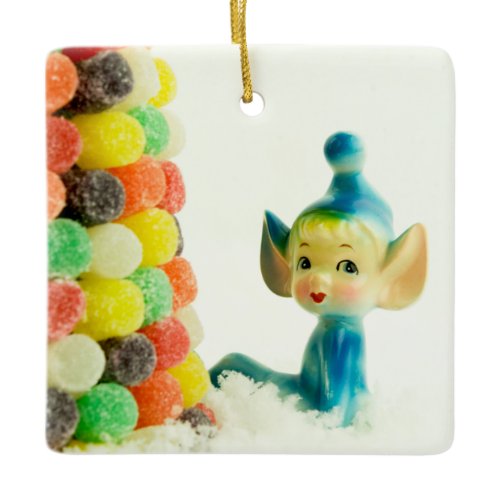Belle the Pixie Elf Ceramic Ornament