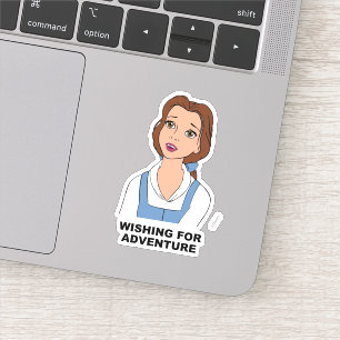 Belle Wishing for Adventure Sticker