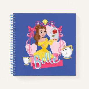 Belle With Enchanted Rose, Chip, & Mrs. Potts Notebook