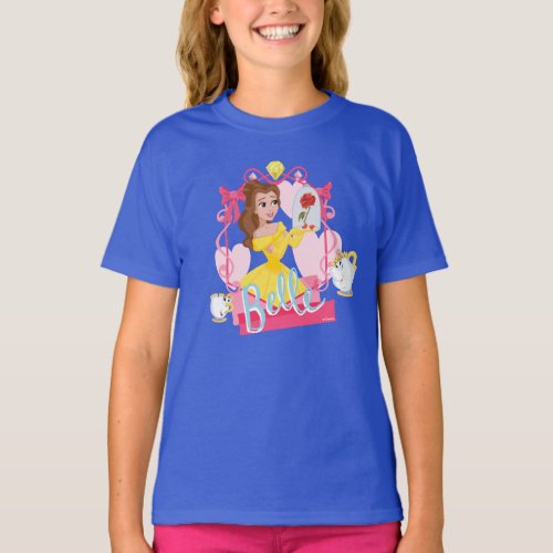 Belle With Enchanted Rose Chip  Mrs Potts T_Shirt