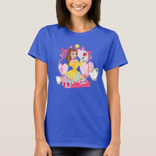Belle With Enchanted Rose Chip  Mrs Potts T_Shirt