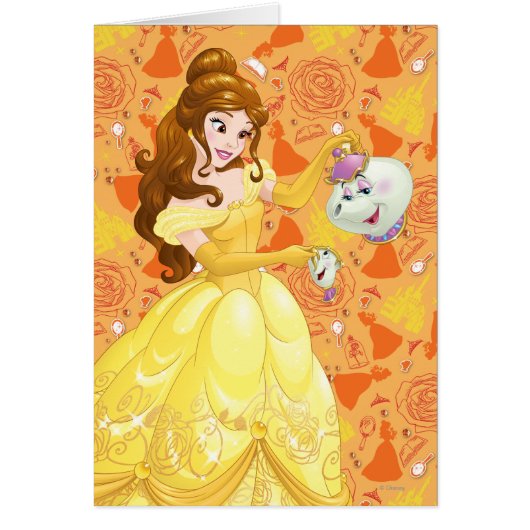 Belle with Mrs. Potts and Chip Cards (Front)