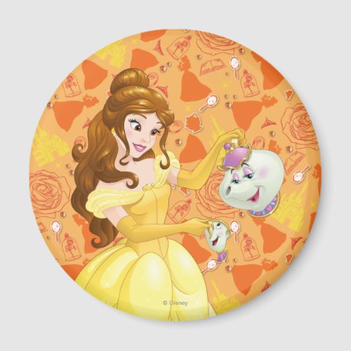 Belle with Mrs Potts and Chip Magnet