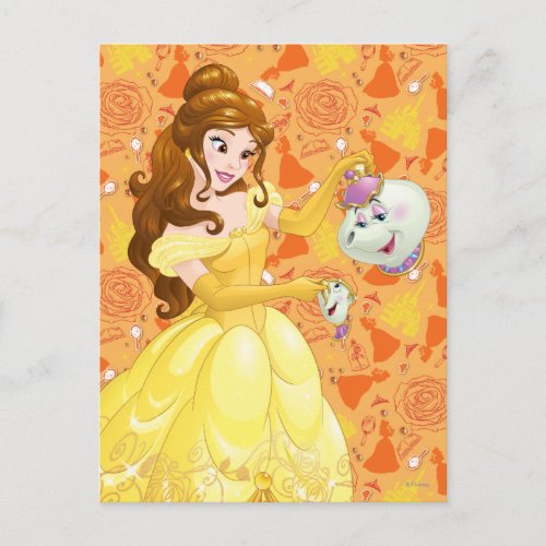 Belle with Mrs Potts and Chip Postcard
