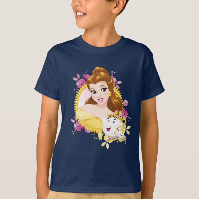 Belle With Mrs. Potts And Chip T-Shirt (Front)