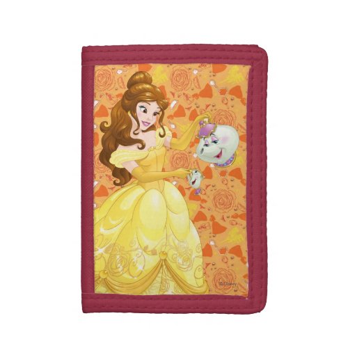 Belle with Mrs Potts and Chip Trifold Wallet