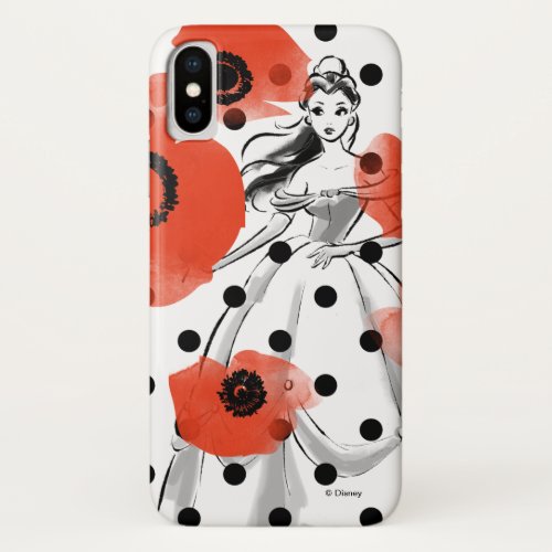 Belle With Poppies and Polka Dots iPhone XS Case