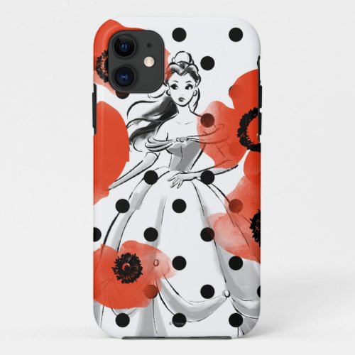 Belle With Poppies and Polka Dots iPhone 11 Case