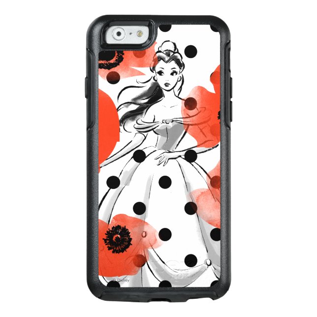 Belle With Poppies and Polka Dots Otterbox iPhone Case (Back)