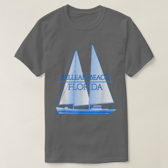 Belleair Beach Florida Coastal Nautical Sailing Sa T-Shirt (Design Front)