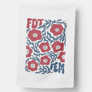 Bellelement Boho Style Floral FDT Anti-Trump  House Flag