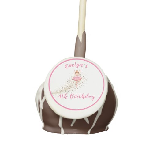 Bellerina Dancer  Pink Floral Ballet Birthday Cake Pops