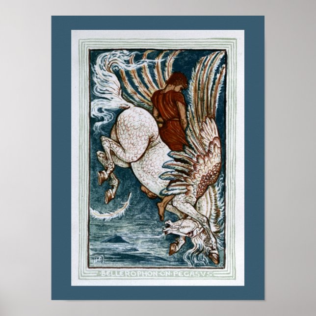 Bellerophon on Pegasus Poster (Front)
