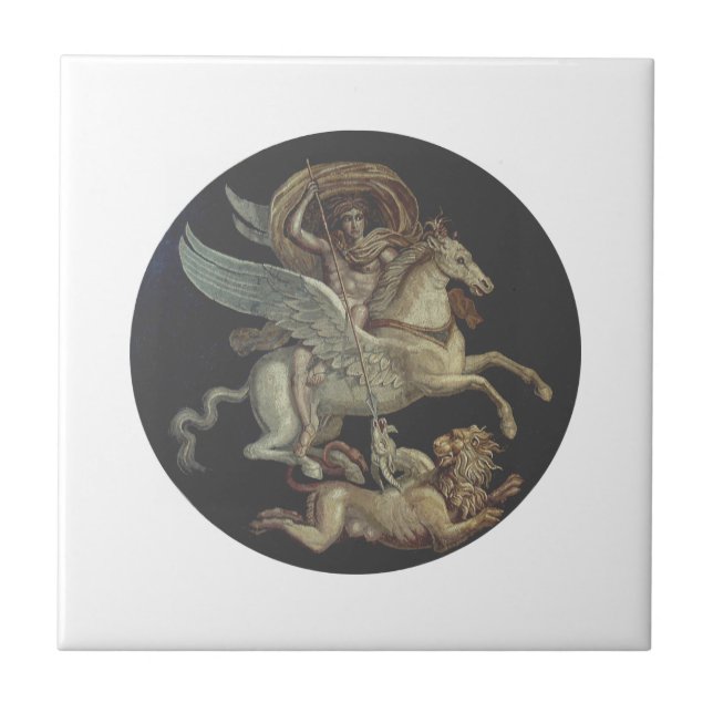 Bellerophon Pegasus Ceramic Tile (Front)