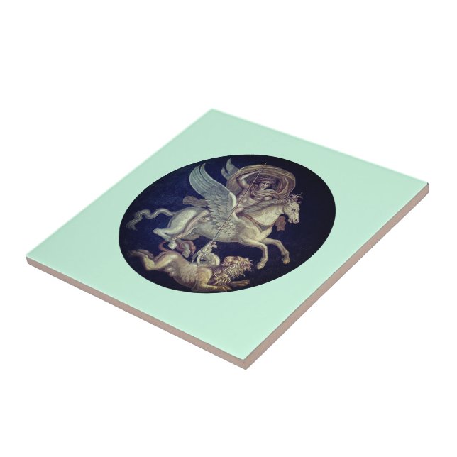Bellerophon Pegasus Ceramic Tile (Side)