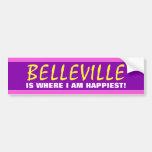[ Thumbnail: "Belleville Is Where I Am Happiest!" (Canada) Bumper Sticker ]