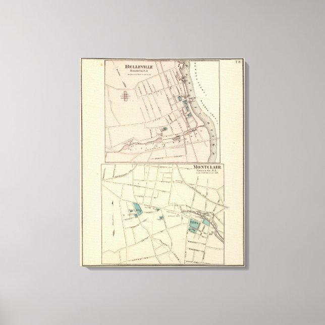 Belleville, Montclair, NJ Canvas Print (Front)