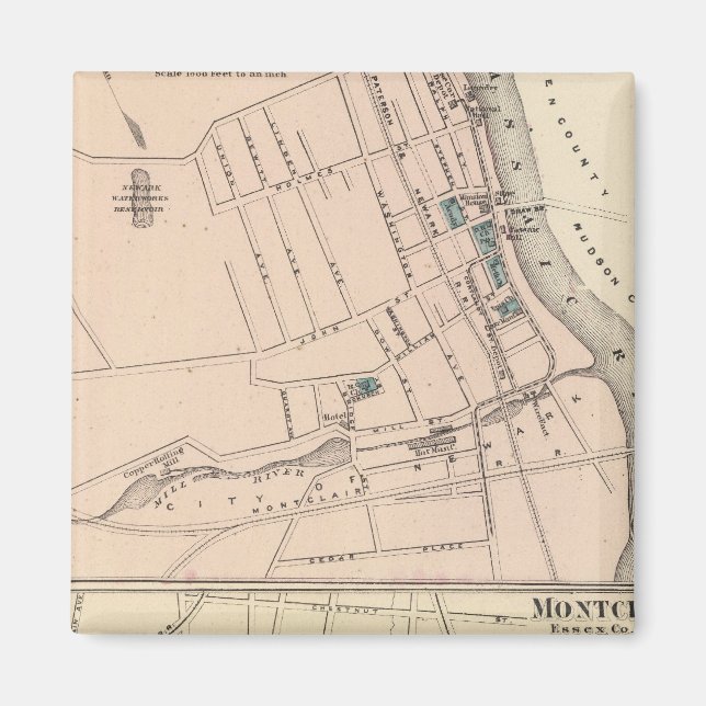 Belleville, Montclair, NJ Magnet (Front)