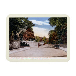 Bellevue Ave., Newport RI Vintage Magnet