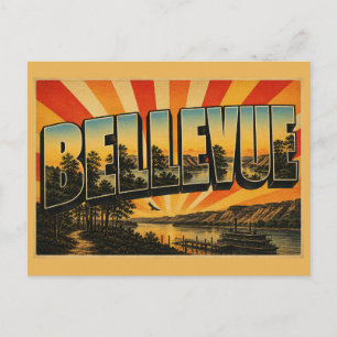 Bellevue Nebraska Forest River Loess Hills Art Postcard