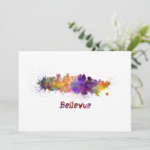 Bellevue skyline in watercolor (Standing Front)