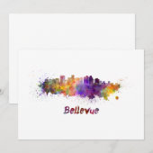 Bellevue skyline in watercolor (Front/Back)