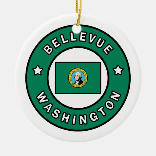 Bellevue Washington Ceramic Ornament