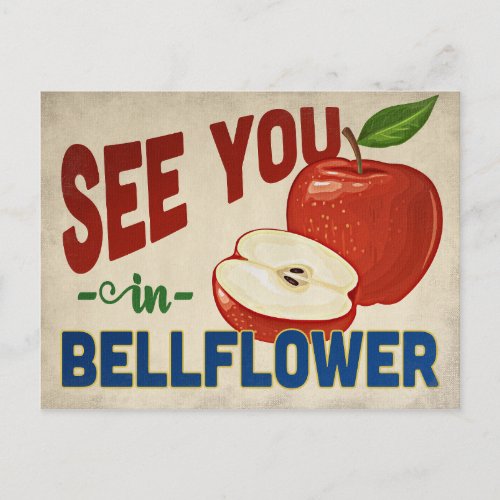 Bellflower California Apple _ Vintage Travel Postcard