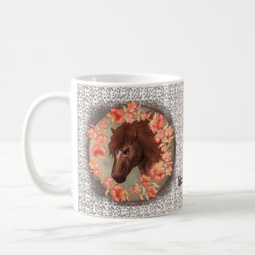 Bellflower Chestnut Horse custom name  Mug