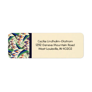 BELLFLOWER in original Art Deco colors Label