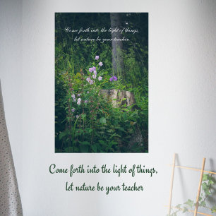 Bellflowers in the woods poster