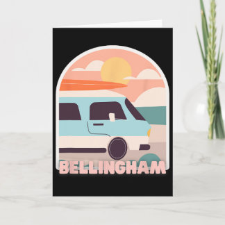 Bellingham Beach Retro Pastel Colors Sun And Surfi Card