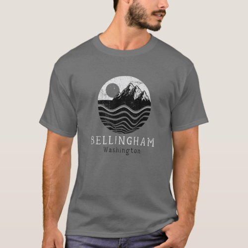 Bellingham Vintage Mountains Hiking Camping Washin T_Shirt