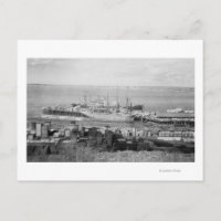 Bellingham, WA Docks View of Lumber Ships