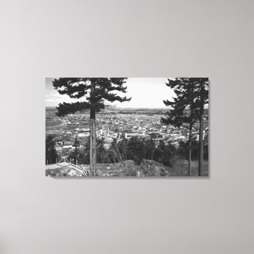 Bellingham WA Town View from Sehome Hill Canvas Print