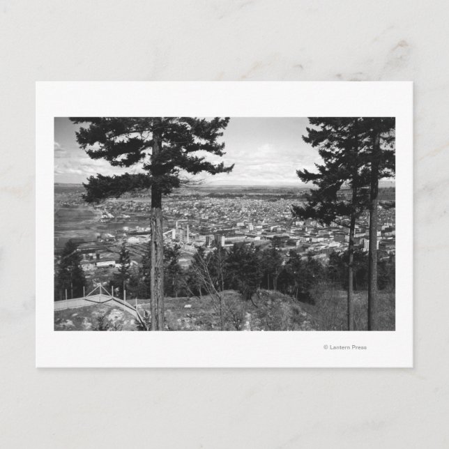 Bellingham, WA Town View from Sehome Hill Postcard (Front)