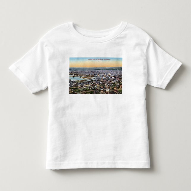 Bellingham, Washington - Aerial of City Toddler T-shirt (Front)