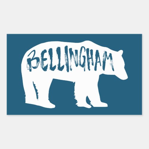 Bellingham Washington Bear Rectangular Sticker