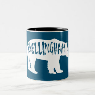 Bellingham Washington Bear Two-Tone Coffee Mug