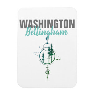 Bellingham Washington Geometric Trees Magnet