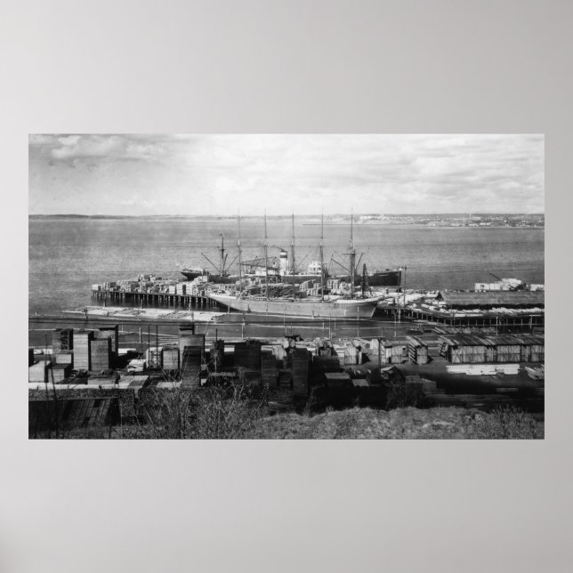 Bellingham, Washington - Ocean Vessels Poster (Front)