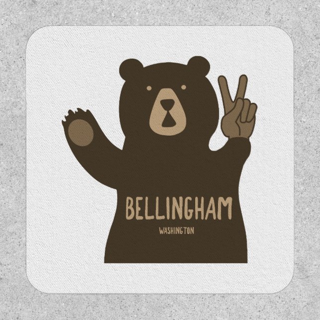 Bellingham Washington Peace Bear Patch (Front)